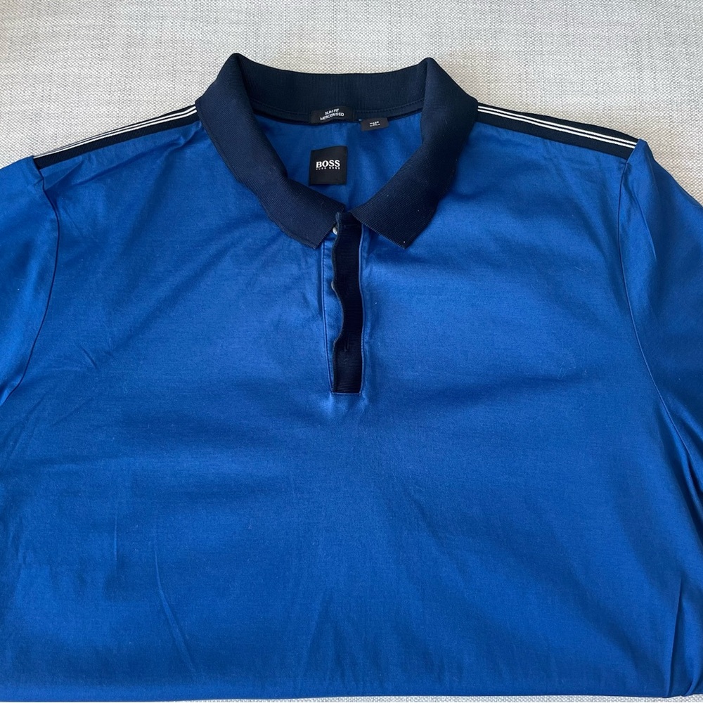 SLIM-FIT POLO SHIRT IN TWO-TONE MERCERIZED COTTON